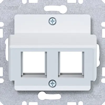 Hager Berker cpl. 2v krone /s/b/q/k wit m (WAF2165WM)