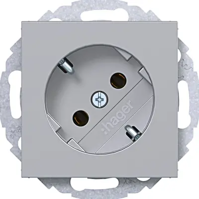 Hager Berker schuko-wcd 45gr stk. tit (WAS1105TA)