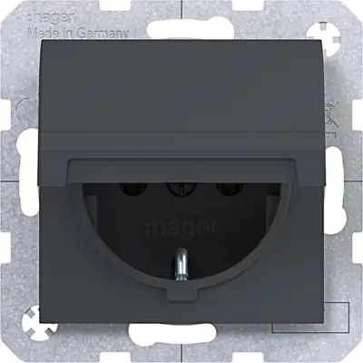 Hager Berker schuko-wcd deks. stk. antr. (WAS1110AT)
