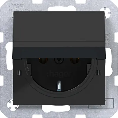 Hager Berker schuko-wcd vergr.stk. zw.gl. (WAS1112BG)