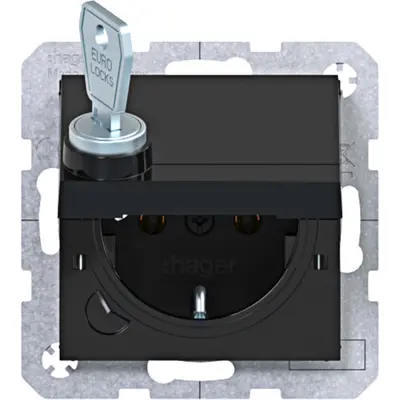 Hager Berker schuko-wcd zlf.vgr.stk. zw.gl (WAS1115BG)