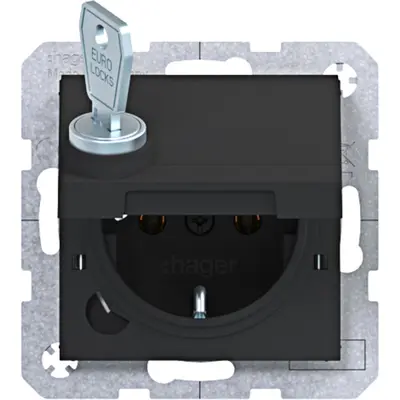 Hager Berker schuko-wcd zlf.vgr.stk. zw.mt (WAS1115BM)