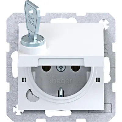 Hager Berker schuko-wcd zlf.vgr.stk. wt.gl (WAS1115WG)