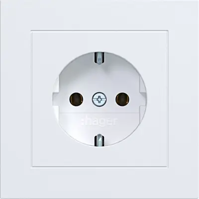 Hager Berker schuko-wcd afd.pl. stk. wt.mt (WAS1120WM)
