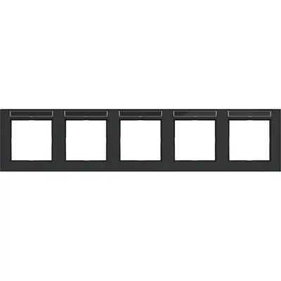 Hager Berker afd.r. 5v hor tekst a.1 zw m (WAD6502BM)