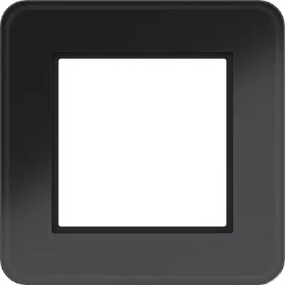 Hager Berker afdekraam 1-voudig C8 glas zwart glanzend (WAD9100GBG)