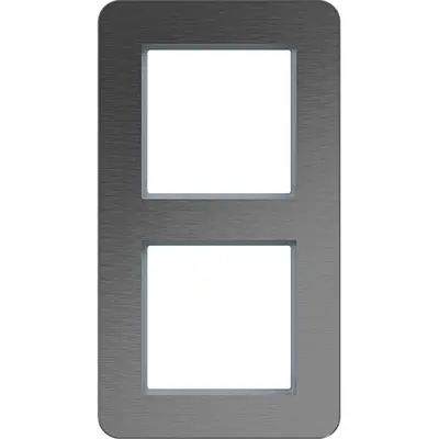 Hager Berker afdekraam 2-voudig verticaal C8 roestvrij staal (WAD9200ESV)