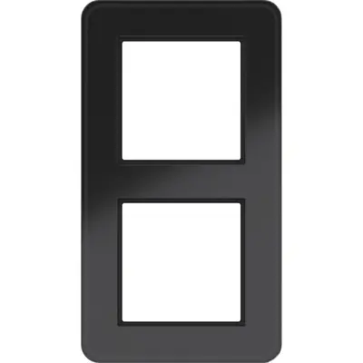Hager Berker afdekraam 2-voudig C8 glas zwart glanzend (WAD9200GBG)
