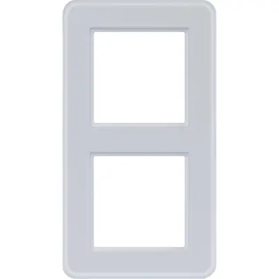 Hager Berker afdekraam 2-voudig C8 glas lichtwit mat (WAD9200GWM)