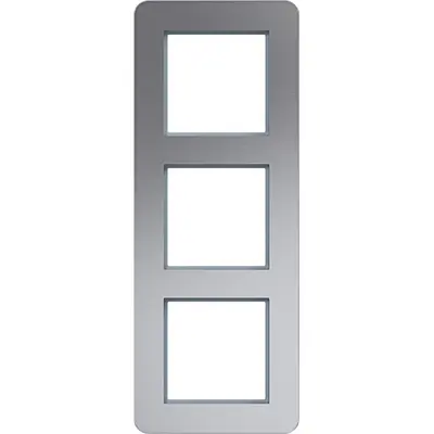 Hager Berker afdekraam 3-voudig verticaal C8 aluminium (WAD9300ALV)