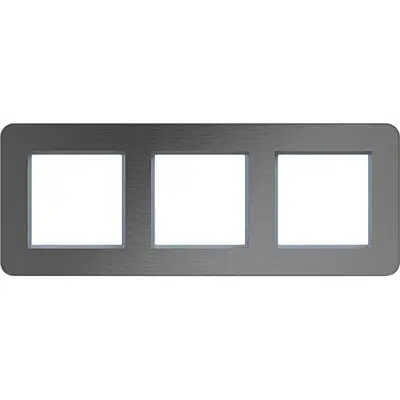 Hager Berker afd.r. 3v hor c.8 rvs staal (WAD9300ESH)