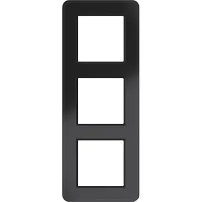 Hager Berker afdekraam 3-voudig C8 glas zwart glanzend (WAD9300GBG)