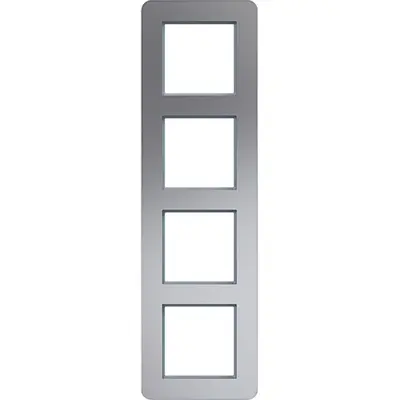 Hager Berker afdekraam 4-voudig verticaal C8 aluminium (WAD9400ALV)