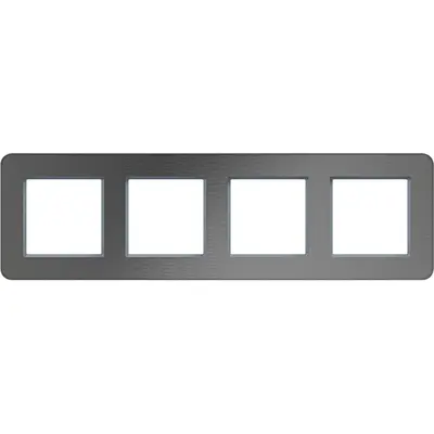 Hager Berker afd.r. 4v hor c.8 rvs staal (WAD9400ESH)