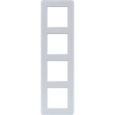 Hager Berker afdekraam 4-voudig C8 glas lichtwit mat (WAD9400GWM)
