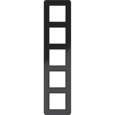 Hager Berker afdekraam 5-voudig C8 glas zwart glanzend (WAD9500GBG)
