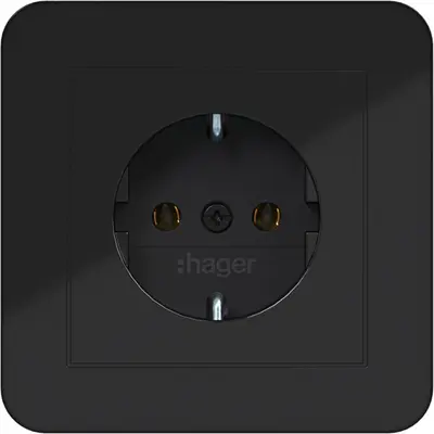 Hager Berker schuko-wcd afd.pl. stk. zw. gl (WAS1121BG)