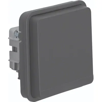 Hager Berker W1 wandcontactdoos penaarde bovendeel grijs (WNA100)