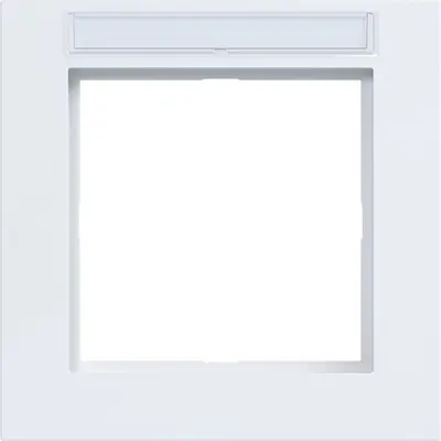 Hager Berker afdekraam 1-voudig met tekstveld A1 lichtwit glans (WAD6101WG)