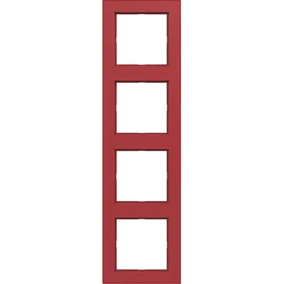 Hager Berker afdekraam 4-voudig A1 rood glans (WAD6400RG)