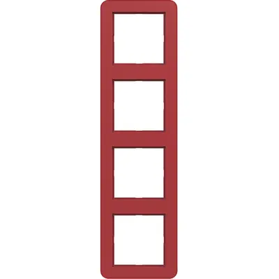 Hager Berker afdekraam 4-voudig C1 rood glans (WAD7400RG)