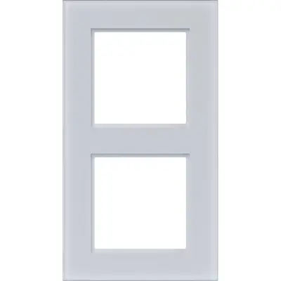 Hager Berker afdekraam 2-voudig A8 glas lichtwit mat (WAD8200GWM)