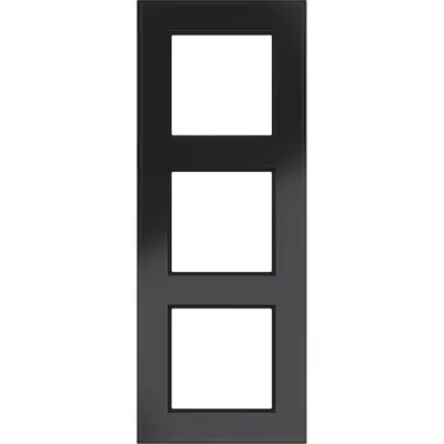 Hager Berker afdekraam 3-voudig A8 glas zwart glanzend (WAD8300GBG)