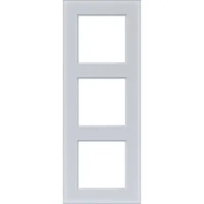 Hager Berker afdekraam 3-voudig A8 glas lichtwit mat (WAD8300GWM)