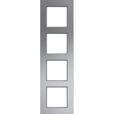 Hager Berker afdekraam 4-voudig verticaal A8 aluminium (WAD8400ALV)