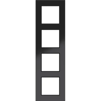 Hager Berker afdekraam 4-voudig A8 glas zwart glanzend (WAD8400GBG)