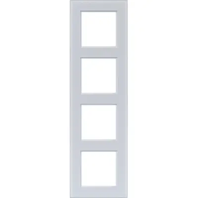 Hager Berker afdekraam 4-voudig A8 glas lichtwit mat (WAD8400GWM)