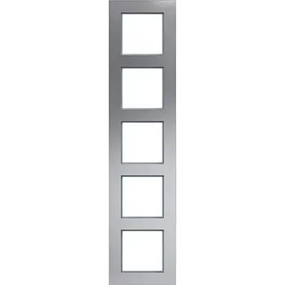 Hager Berker afdekraam 5-voudig verticaal A8 aluminium (WAD8500ALV)