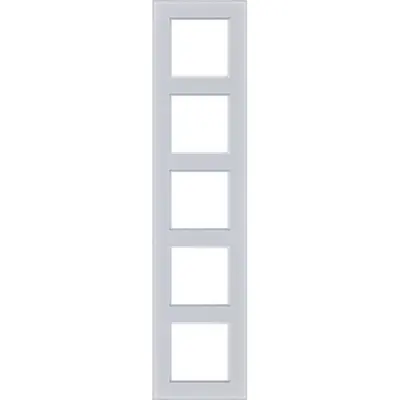 Hager Berker afdekraam 5-voudig A8 glas lichtwit mat (WAD8500GWM)