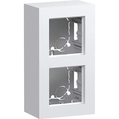 Hager Berker opbouwbak 2-voudig A8 lichtwit glans (WAD8210WG)