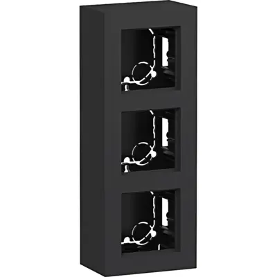 Hager Berker opbouwbak 3-voudig A8 nachtzwart mat (WAD8310BM)