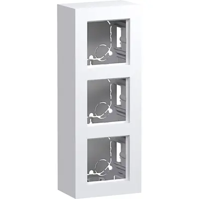 Hager Berker opbouwbak 3-voudig A8 lichtwit mat (WAD8310WM)