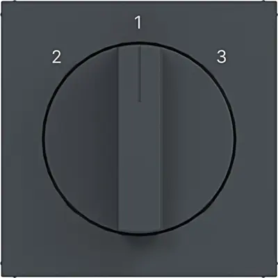 Hager Berker draaiknop driestandenschakelaar 2-1-3 A1/A8/C1/C8 antraciet mat (WAF1316AT)