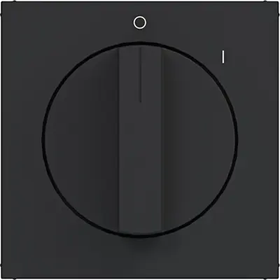 Hager Berker draaiknop voor draaischakelaar aan/uit met opdruk 0-1 A1/A8/C1/C8 nachtzwart mat (WAF1318BM)