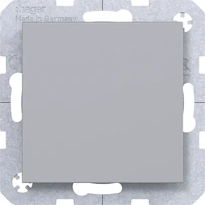 Hager Berker blinddeksel incl. draagframe A1/A8/C1/C8 titaan (WAF1001TA)