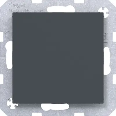 Hager Berker blinddeksel incl. draagframe A1/A8/C1/C8 antraciet mat (WAF1001AT)