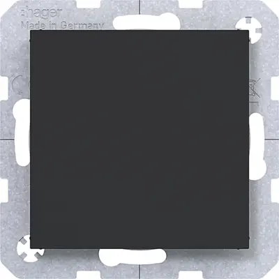 Hager Berker blinddeksel incl. draagframe A1/A8/C1/C8 nachtzwart mat (WAF1001BM)