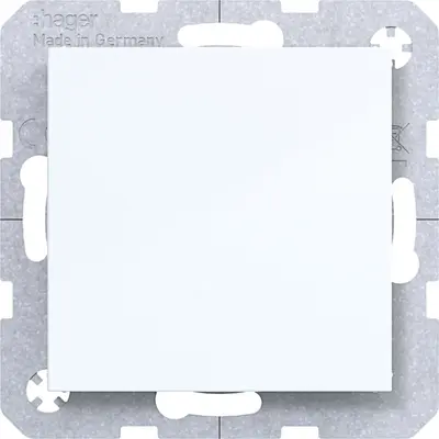 Hager Berker blinddeksel incl. draagframe A1/A8/C1/C8 lichtwit glans (WAF1001WG)