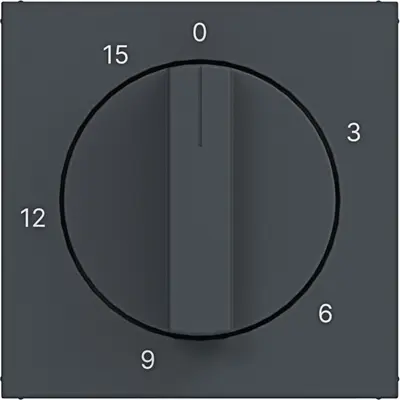 Hager Berker draaiknop tijdschakelaar 15 minuten A1/A8/C1/C8 antraciet mat (WAF1314AT)