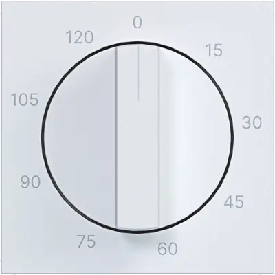 Hager Berker draaiknop tijdschakelaar 120 minuten A1/A8/C1/C8 lichtwit mat (WAF1313WM)