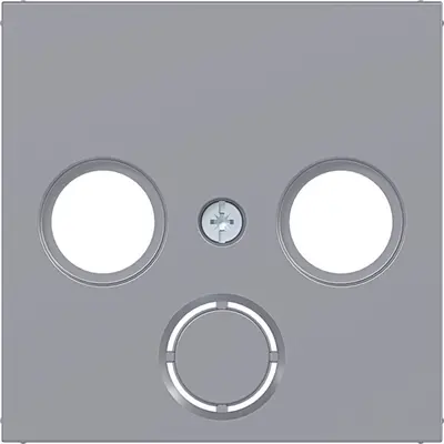 Hager Berker centraalplaat voor antennecontactdoos radio/tv/satelliet A1/A8/C1/C8 titaan (WAF1168TA)