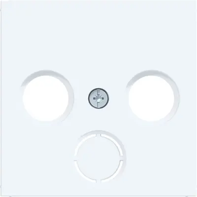 Hager Berker centraalplaat voor antennecontactdoos radio/tv/satelliet A1/A8/C1/C8 lichtwit mat (WAF1168WM)