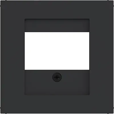 Hager Berker centraalplaat USB / luidspreker A1/A8/C1/C8 nachtzwart mat (WAF1104BM)