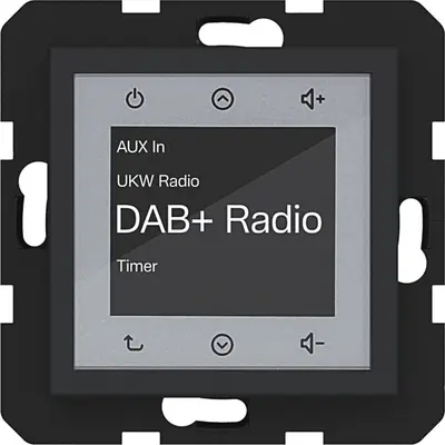 Hager Berker radio touch DAB+ A1/A8/C1/C8 nachtzwart mat (WAN6011BM)