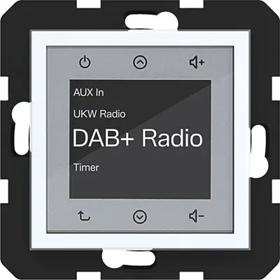 Hager Berker radio touch DAB+ A1/A8/C1/C8 lichtwit glans (WAN6011WG)