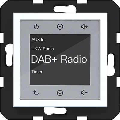 Hager Berker radio touch DAB+ A1/A8/C1/C8 lichtwit mat (WAN6011WM)
